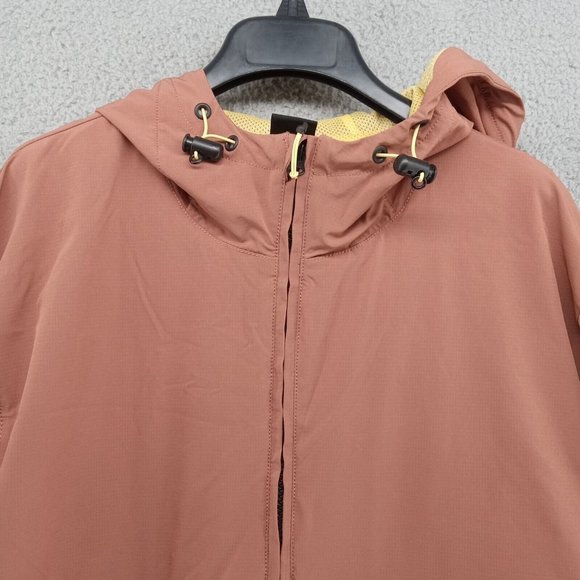Hurley Jacket Mens Medium Mauve Black Logo Phantom Packable Windbreaker Anorak - Picture 2 of 12
